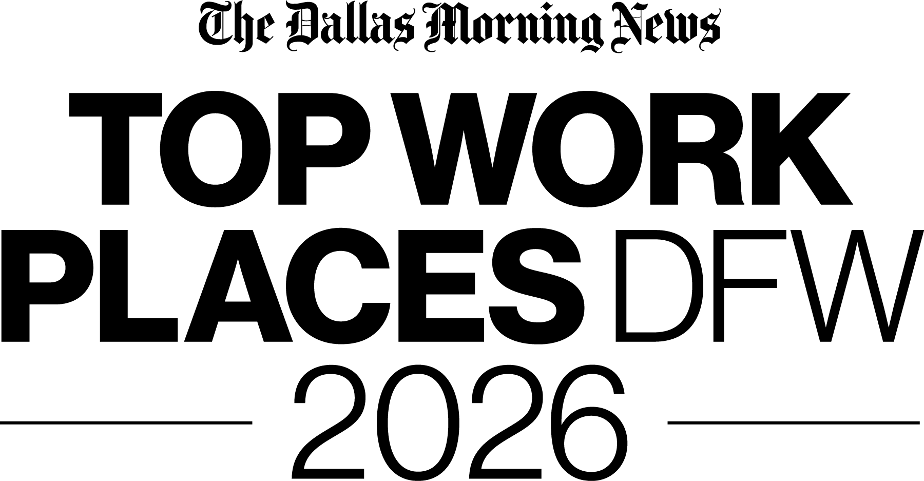 The Dallas Morning News Top Workplaces DFW 2026 Logo